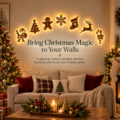 🎅🦌LED Reindeer Wall Decorations - Festive Christmas Lighting