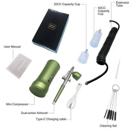🎨 Electric Airbrush Kit with Compressor - Your Portable Studio for Effortless Creativity! ✨