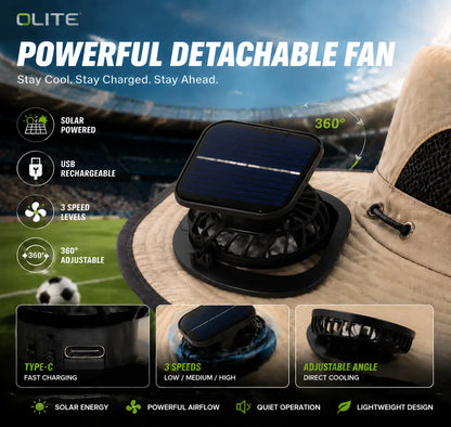 Solar Fan Outdoor Fishing Hat - Sun Protection & Cooling