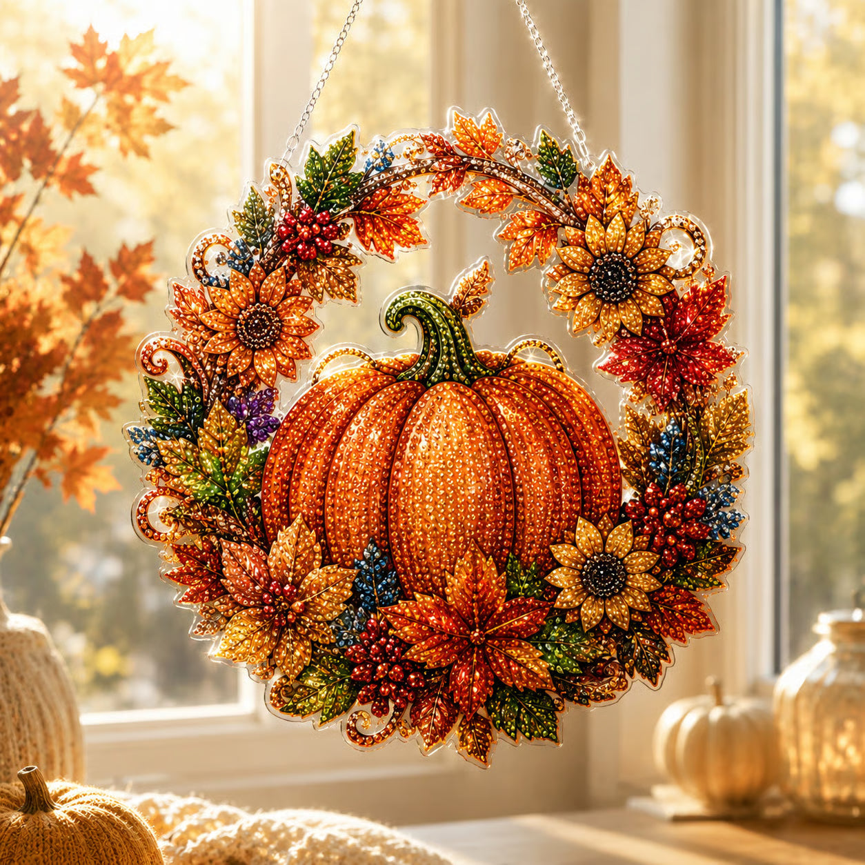 🧙‍♀️Last Day Promotion🎃DIY Halloween Witch Friendship Diamond Art Window Suncatcher