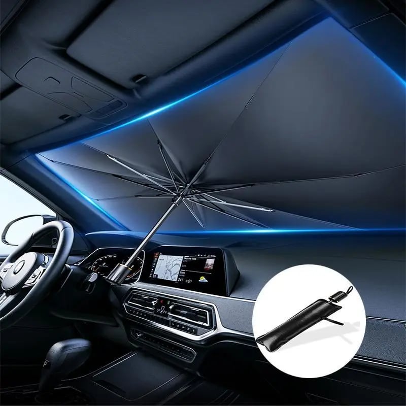 Portable car sunshade, foldable windshield sunshade, car exterior accessories, daily car windshield cooling umbrella