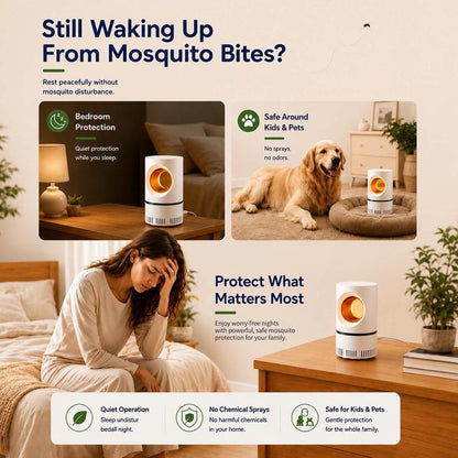 🦟 UV Mosquito Trap – Quiet, Powerful Suction for Indoor Use