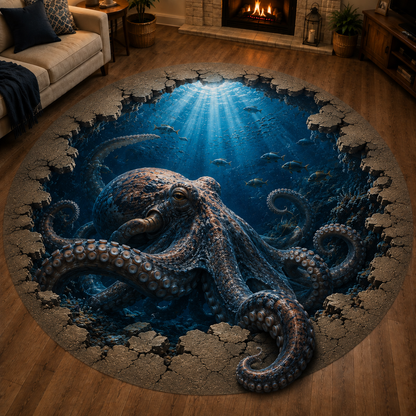 ✈️Last Day 50% OFF🌊Ocean Portal Illusion Rug - A Realistic 3D Ocean World Beneath Your Feet