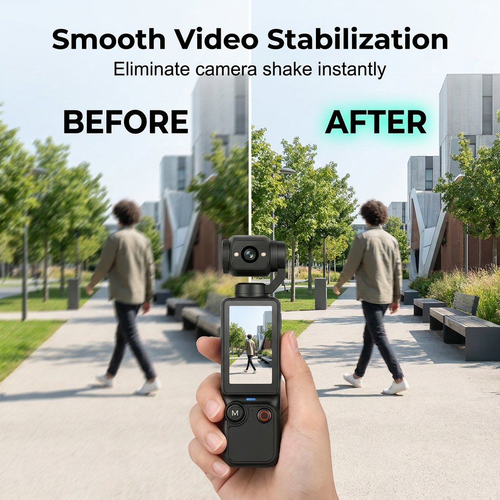 2026 Newest Xtra Pro — 2.5K AI Pocket Camera with 180° Rotating Lens