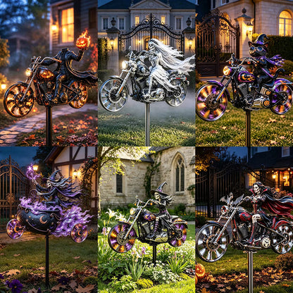 🎃 BikerSpooky Halloween Motorcycle Garden Windmill 🏍️
