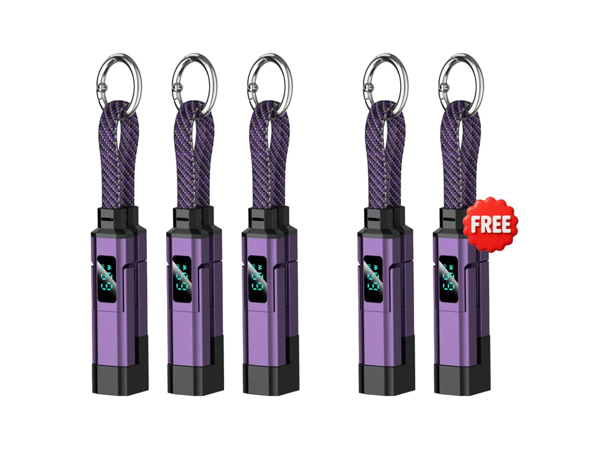 ⏰Limited Time SALE 50% OFF🔥4-in-1 Digital Display Keychain Charging Cable