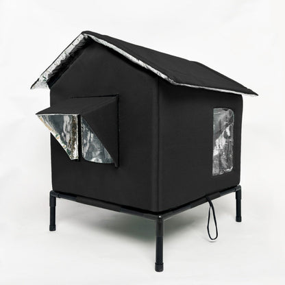 Elevated Outdoor Cat House – Reflective Lining & Foldable Frame – product view 11