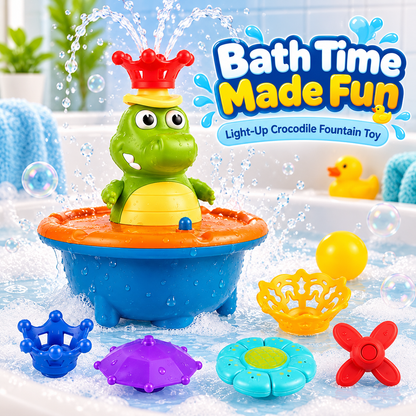 💦 Light-Up Bath Fountain Toy with 5 Interchangeable Spray Modes