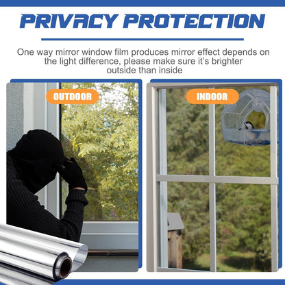 ⏰ Last Day Exclusive 60% OFF ☀️ One-Way Mirror Window Film – Heat Control & UV Protection