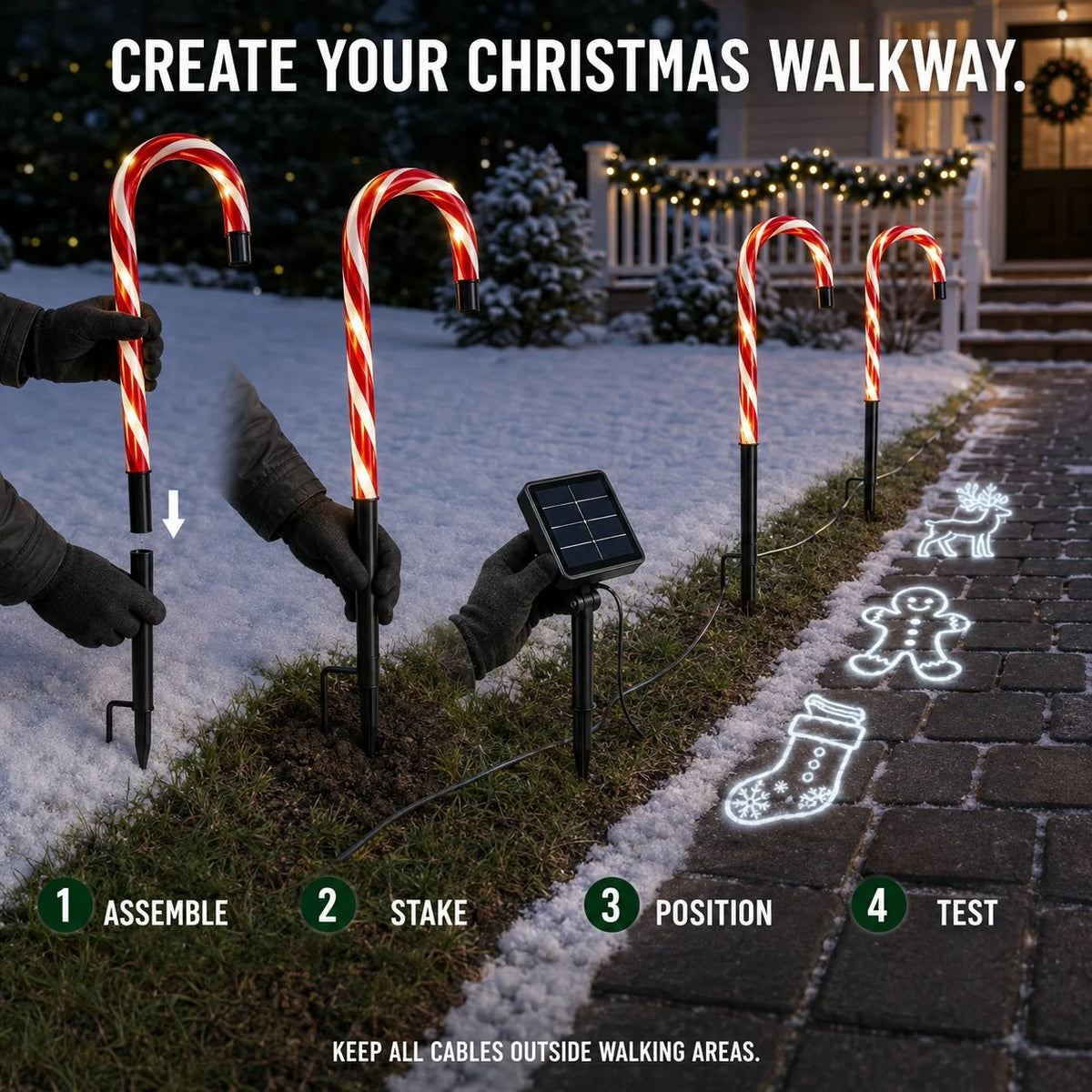 🔥 Limited-Time Offer! 49% OFF - Solar Candy Cane Projector Pathway Lights – Light the Way to Christmas