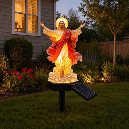 ❤️2026 Hot Sale🏡Solar-Powered Illuminated Jesus Garden Statue