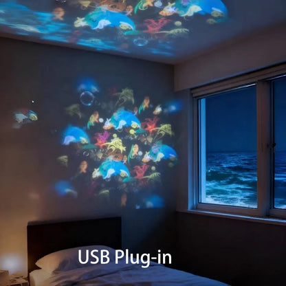 🌊 Dynamic Ocean Wave Projector Light – Rotating LED Room & Ceiling Lamp