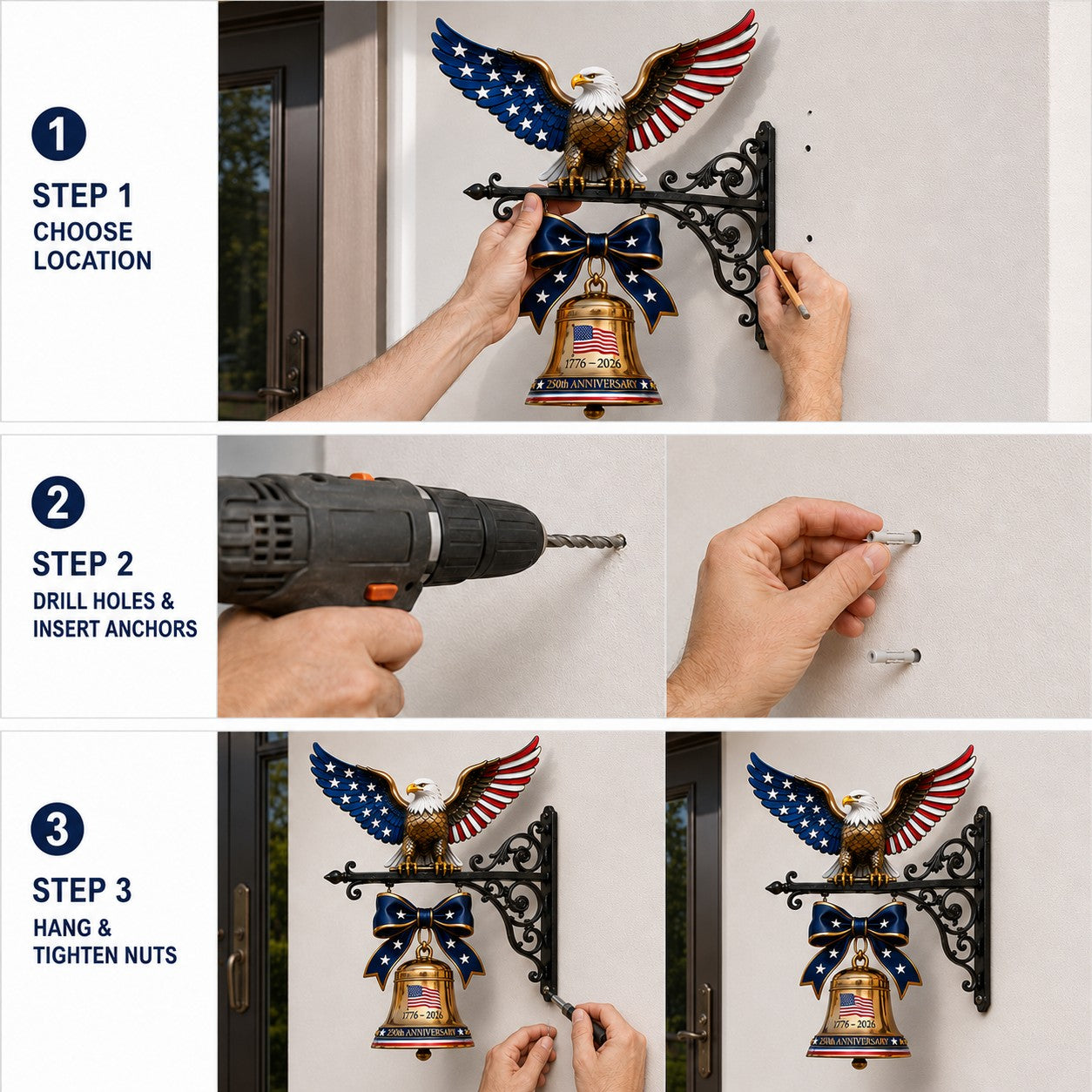 🔔 Ring in the Semiquincentennial: 1776-2026 "Spirit of Liberty" 🦅Eagle Bell