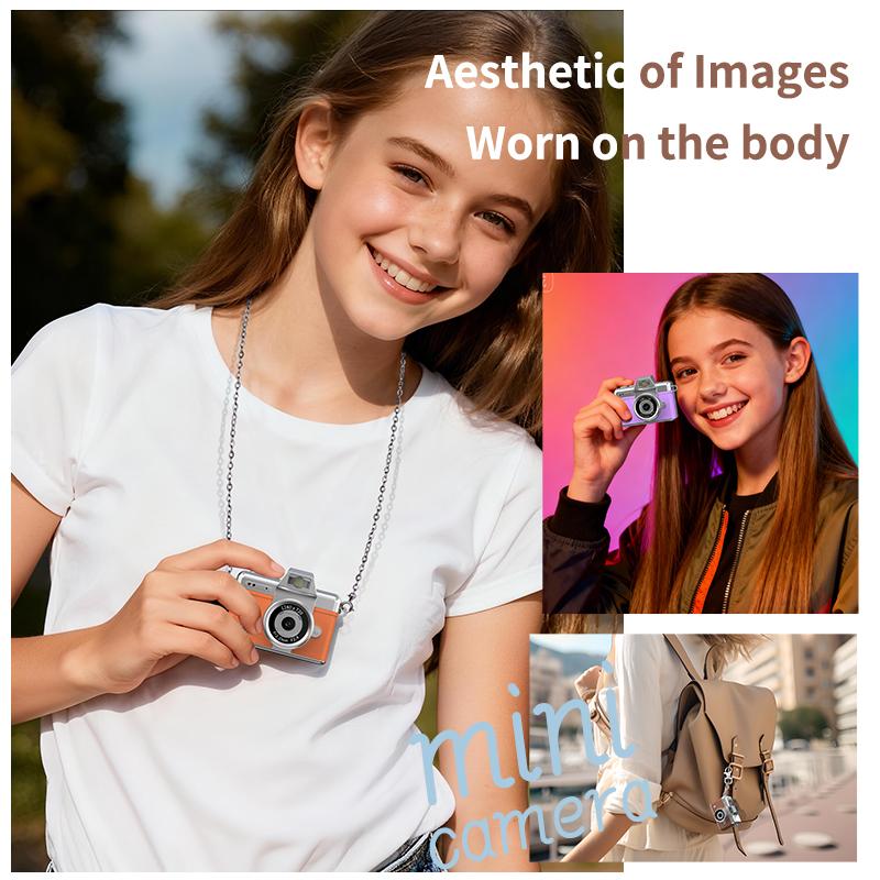 📸 Mini Retro Digital Camera with 180° Flip Screen – 32GB Card Included