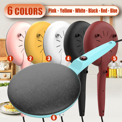 Portable 8-Inch Electric Crepe Maker – Quick Heat & Nonstick