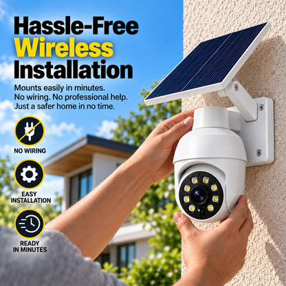 Solar-Powered Simulated Surveillance Camera Street Light