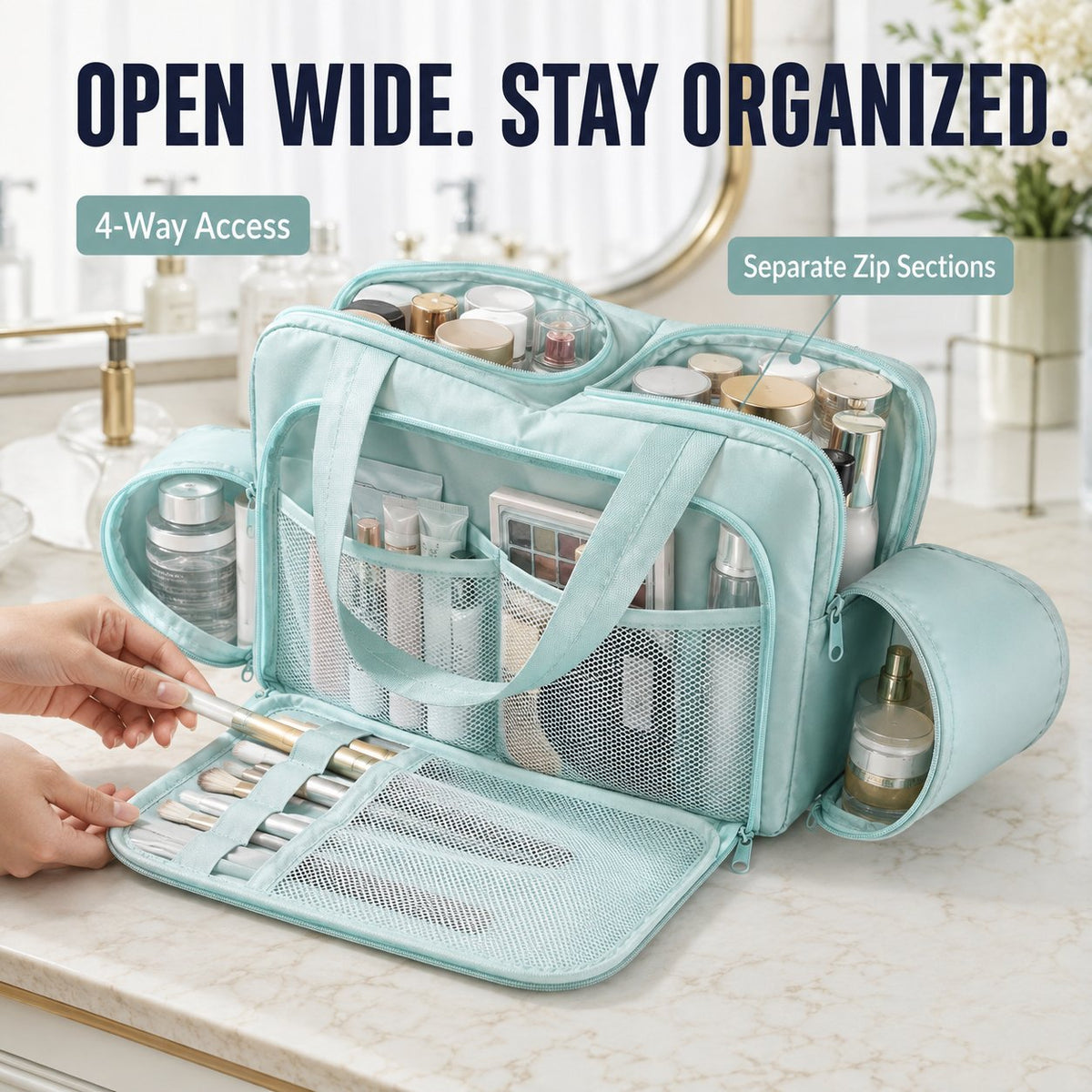 👜 Large Capacity Multi-Pocket Travel Organizer