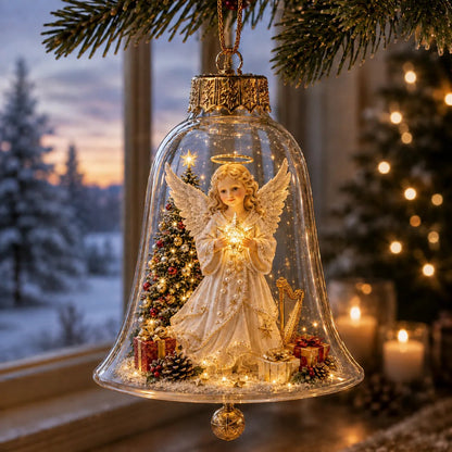 ✨🎄 Illuminated Christmas Story Ornament – Light‐Up Mini Holiday Scene