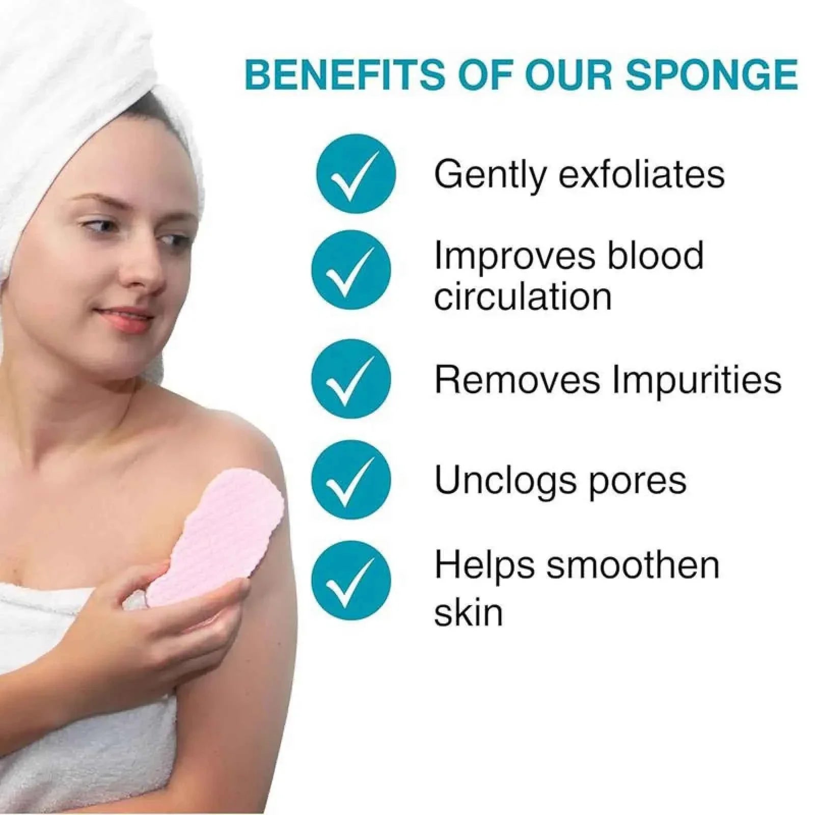 ⏳Limited-time 59% off⏰🧽Magic Exfoliating Bath Sponge - Super Soft Exfoliating&Skin Friendly🩵 🧼