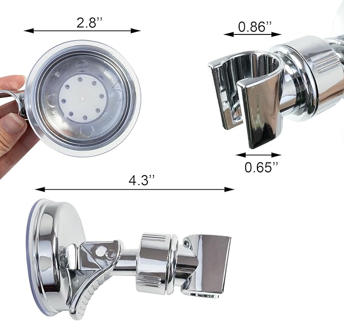 🔥2pcs Adjustable Shower Head Holders Removable Suction Cup 🔥Shower Head Bracket No Drill Shower Head Bracket