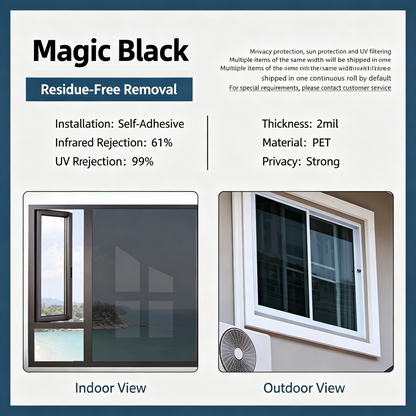 ⏰ Last Day Exclusive 60% OFF ☀️ One-Way Mirror Window Film – Heat Control & UV Protection
