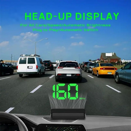 Pantalla de visualización frontal GPS para coches – Cuentakilómetros digital MPH con proyección HUD