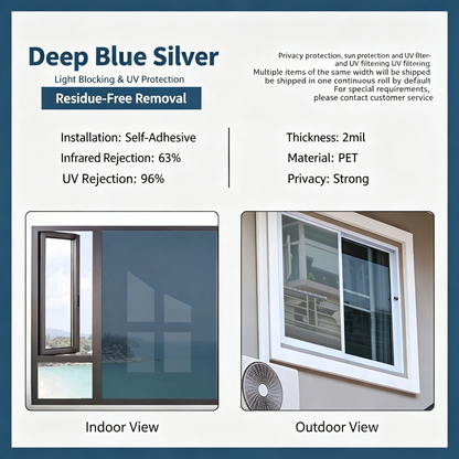 ⏰ Last Day Exclusive 60% OFF ☀️ One-Way Mirror Window Film – Heat Control & UV Protection