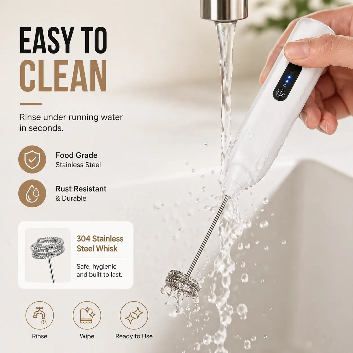 ⚡️3-Speed Rechargeable Milk Frother