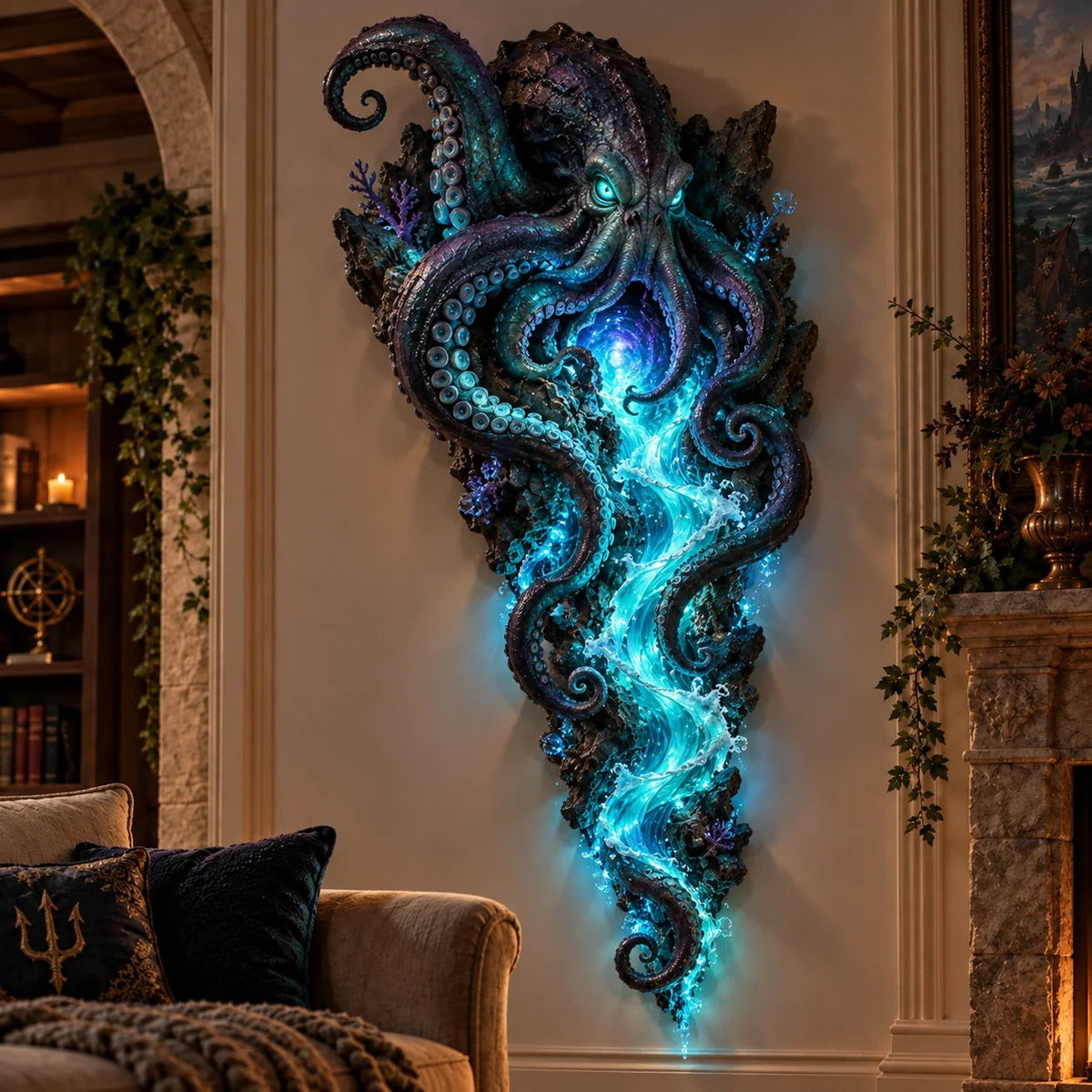 ⏰Limited Stock 50% OFF - 🌊✨ Enchanted Ocean Legends Lighted Wall Décor Collection 🐋🧜‍♀️