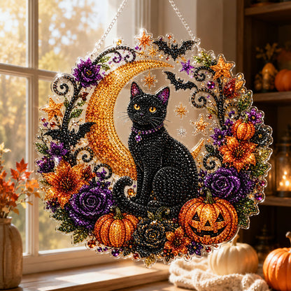 🧙‍♀️Last Day Promotion🎃DIY Halloween Witch Friendship Diamond Art Window Suncatcher