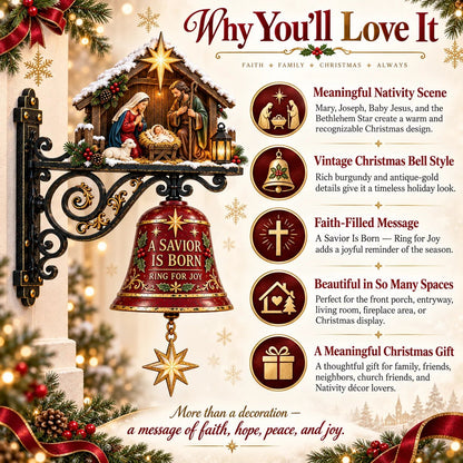 ✨ Jesus Nativity Christmas Door Bell - Welcome Christmas With The Story Of Jesus