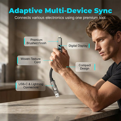 ⏰Limited Time SALE 50% OFF🔥4-in-1 Digital Display Keychain Charging Cable