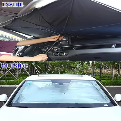 Portable car sunshade, foldable windshield sunshade, car exterior accessories, daily car windshield cooling umbrella