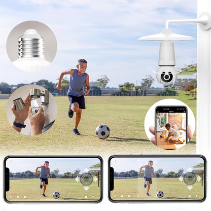 Wireless Light Bulb Security Camera – 360° WiFi Home Surveillance