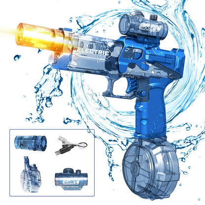 💦 Automatic Electric Water Blaster – High-Capacity Space Ring Pistol for Summer Beach & Pool Play ☀️