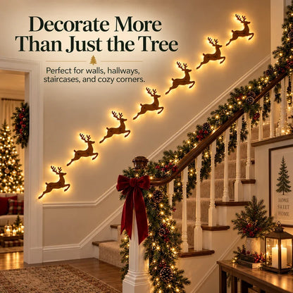 🎅🦌LED Reindeer Wall Decorations - Festive Christmas Lighting