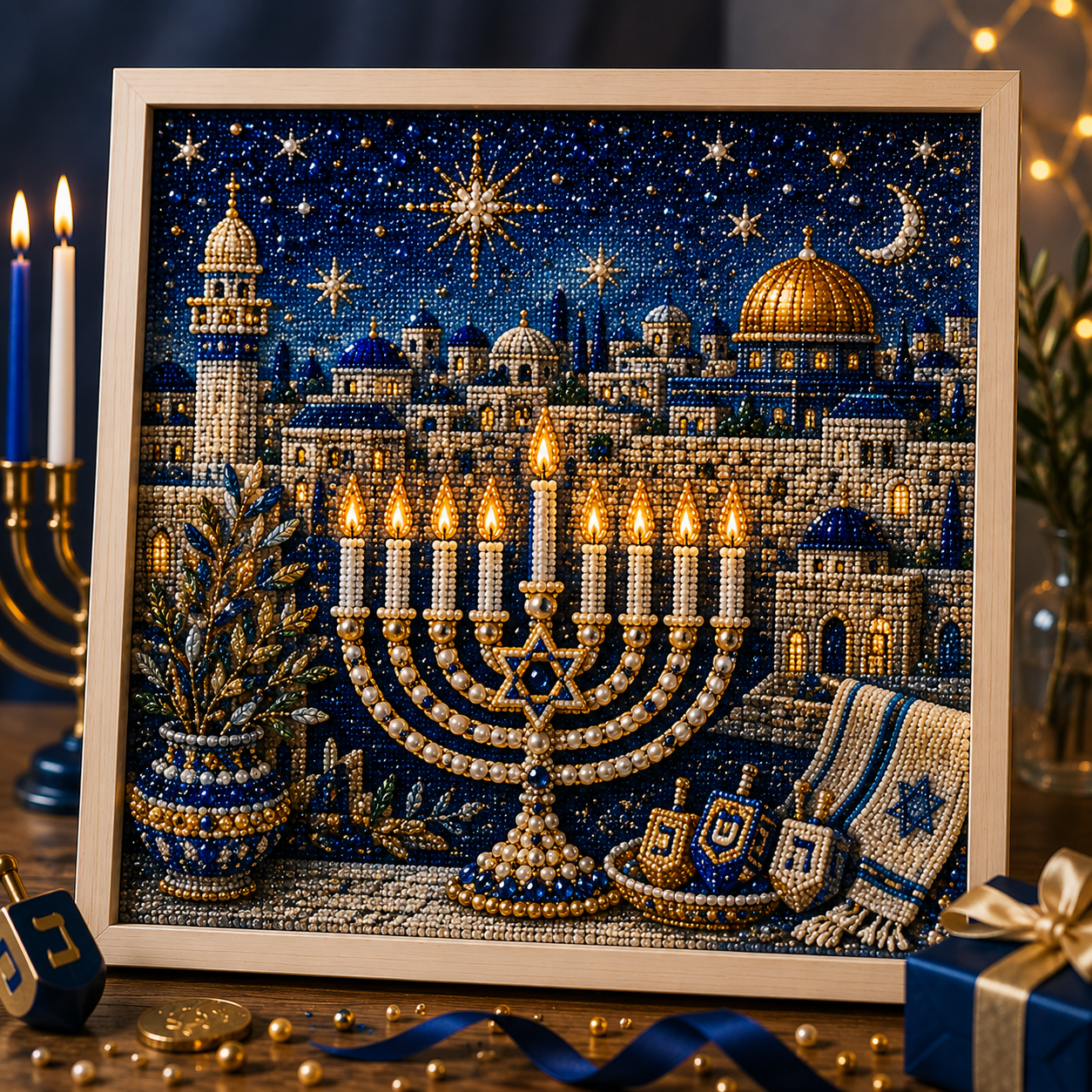 🎁DIY Hanukkah Pearl Art Kit ✨
