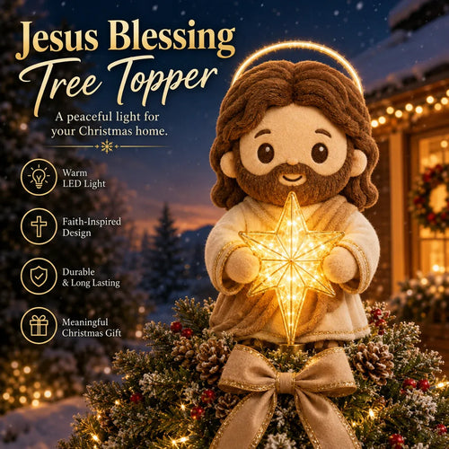 ⏳ Last Day 49% OFF – ✝️ Christian Christmas Tree Topper | Cute Jesus Blessing & Mary Grace Designs for Faith-Filled Trees, Family Traditions & Meaningful Holiday Décor 🎄