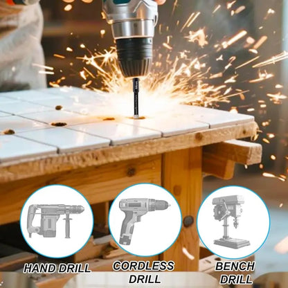 🔥55% OFF | 6Pcs Dry Diamond Drill Bit Set 🛠 Hex Shank Brazed Hole Saw for Tile, Glass & Granite