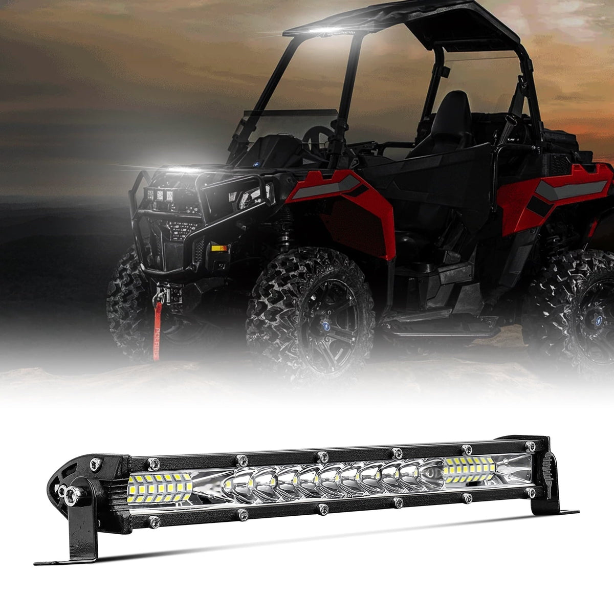 Single Row Ultra-Slim Spot Flood LED Light Bar