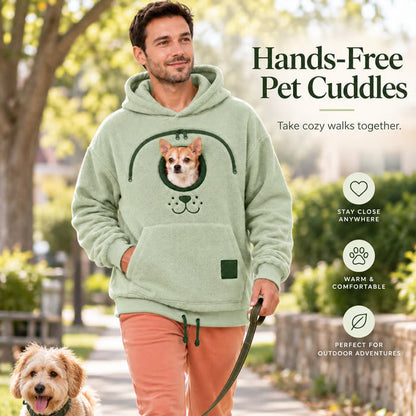 🐾 Rider Pet Carrier Sherpa Hoodie – Cozy Hands-Free Dog Carrying Hoodie