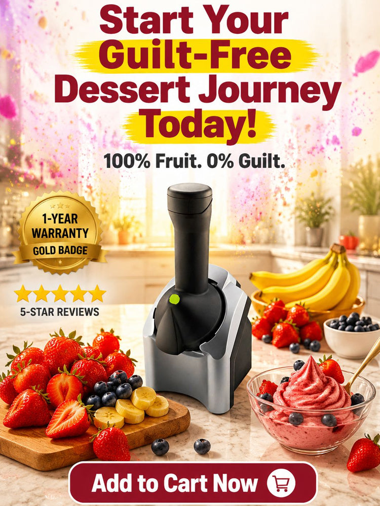 🍓🍦Sorbetière Familiale | Desserts 100% Naturels Sans Sucre, Sans BPA et Sans Danger Pour les Enfants