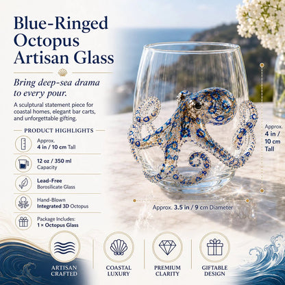 ⏰Last day Promotion 🎁The Perfect Beach House Gift🌊3D Ocean Animal Artisan Glassware Collection