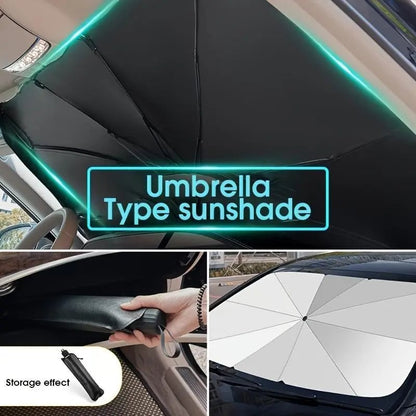 Portable car sunshade, foldable windshield sunshade, car exterior accessories, daily car windshield cooling umbrella