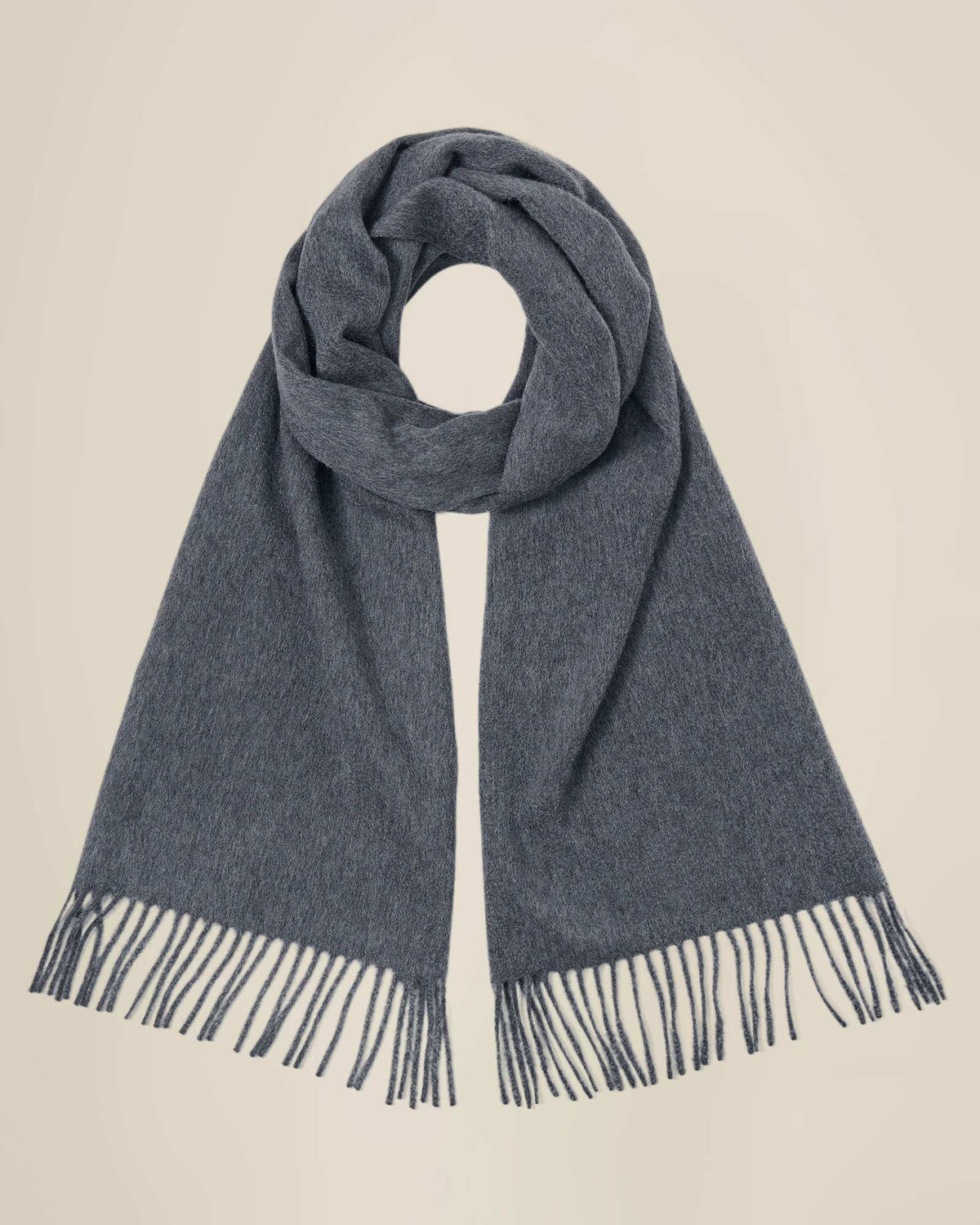 Grey cashmere scarf detail