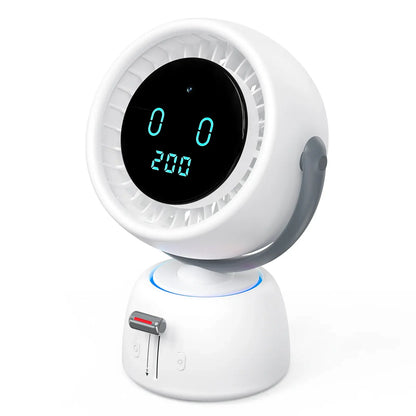 ❄️ Smart Face-Tracking Desk Fan – 200-Speed Quiet Cooling & Digital Display