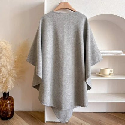 Women's Solid Color Cape Shawl Casual Elegant Wrap Shawl
