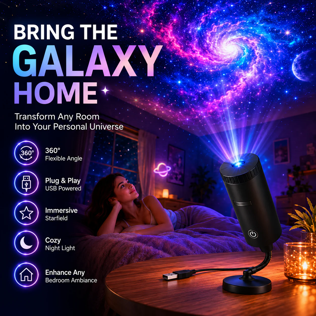 🎅HD Christmas Projector🌌6 or 10 Festive Scenes
