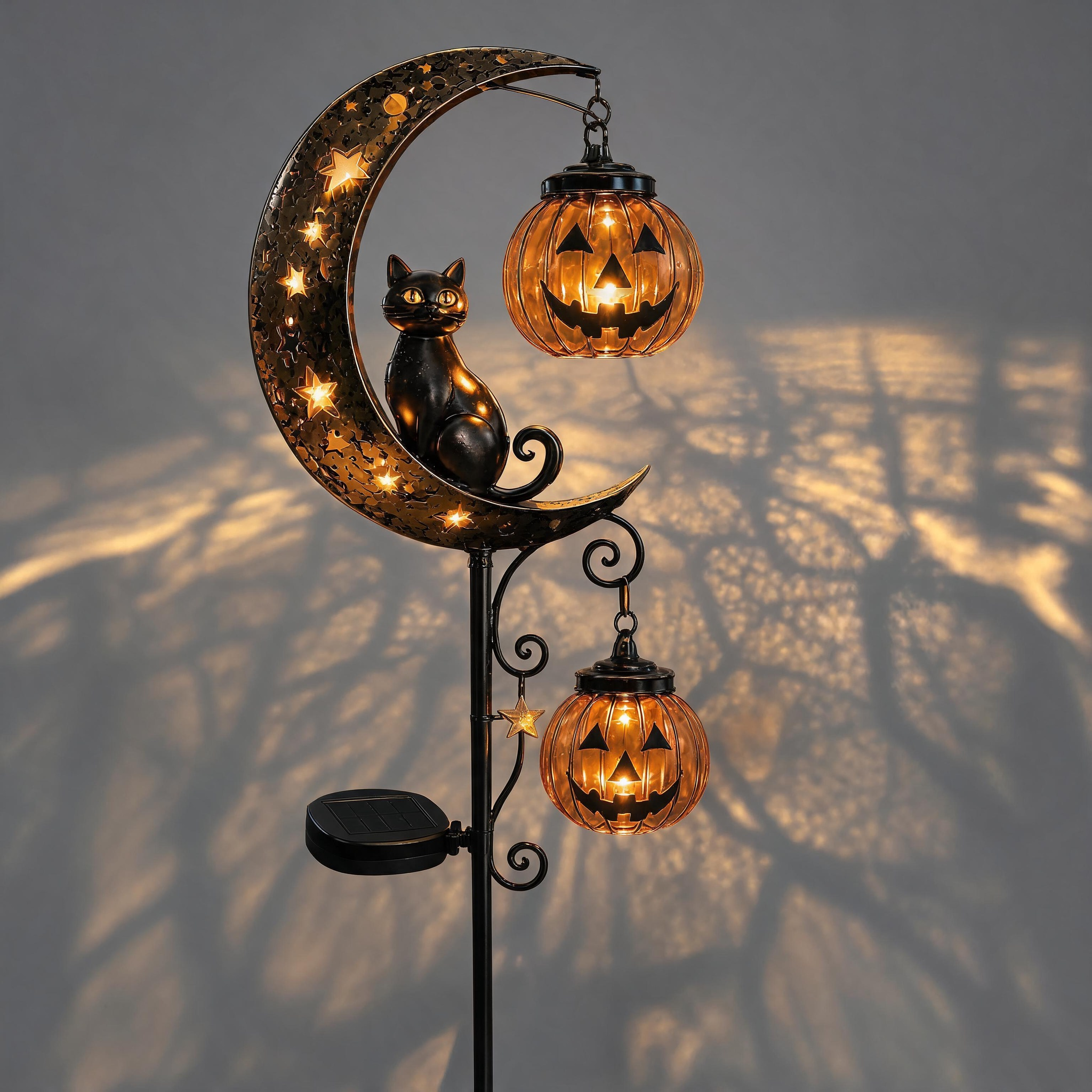 🎃 Halloween Early Bird Sale🌙 49% OFF Pumpkin Moon Garden Stake Light