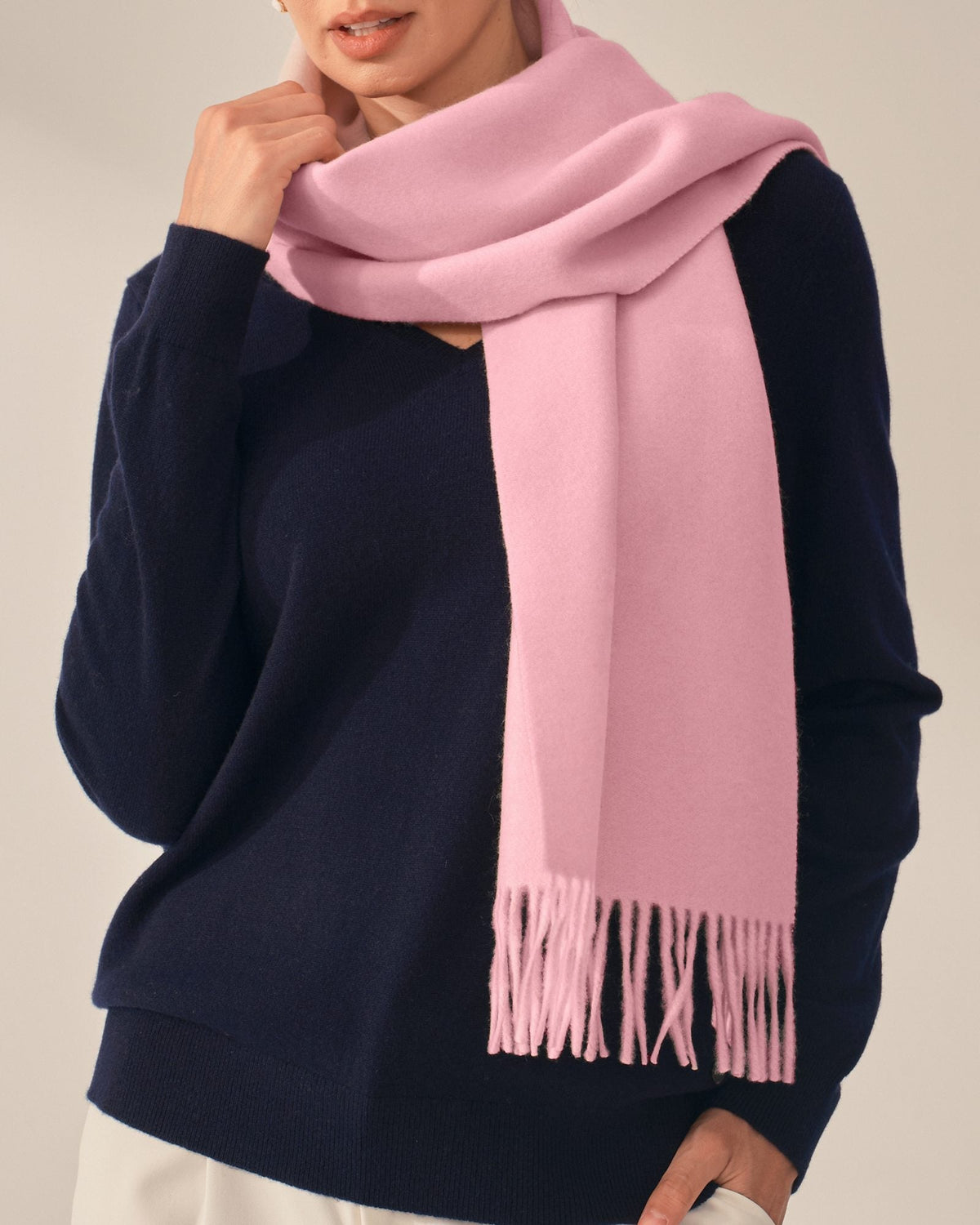 kvss  pink cashmere wrap